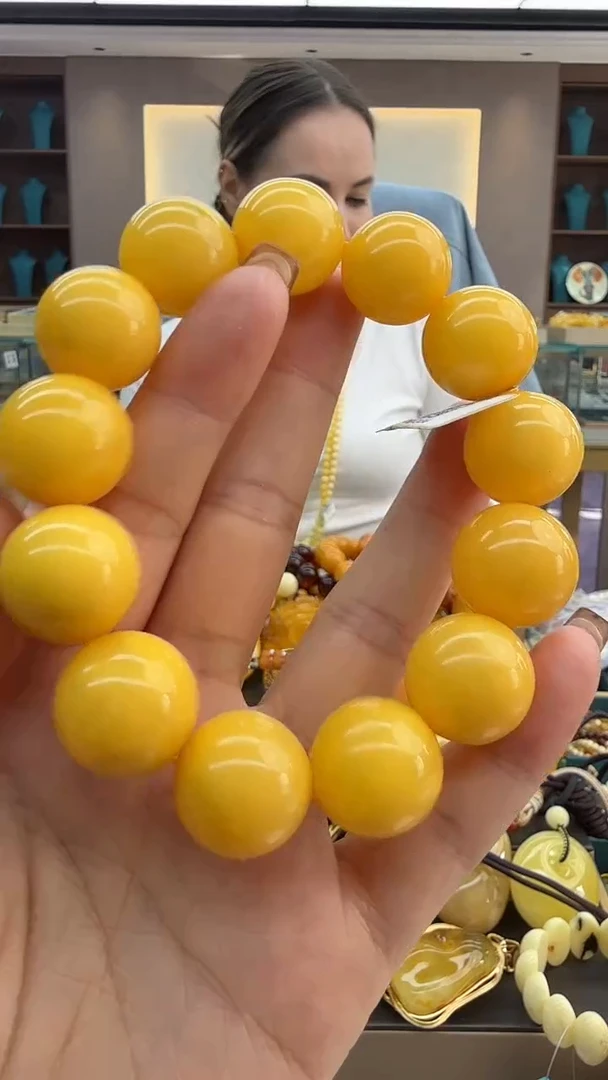 手链琥珀未镶嵌115秒拍号 18mm