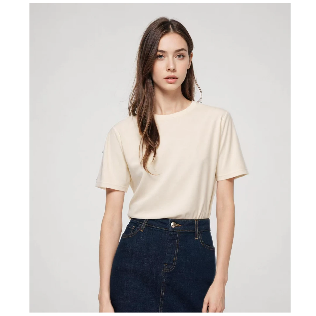 【新东方专属】COCOCOZI夏季上新匹马棉蚕丝T恤252CO505T