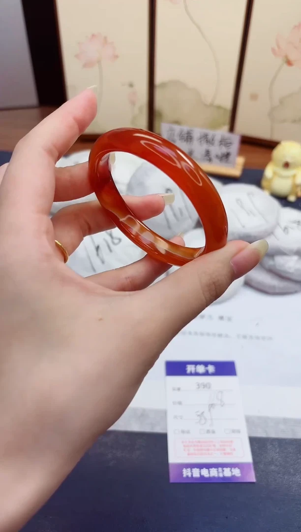 未镶嵌手镯石英质玉390-玛瑙-圈口55