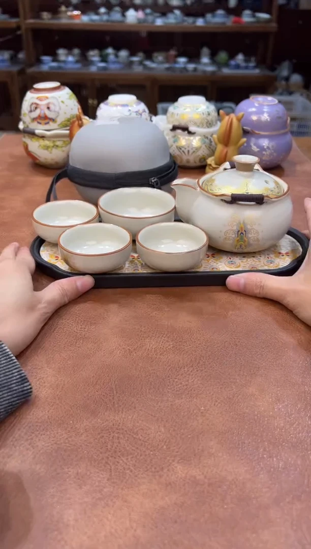 真的很便宜会开片的旅行茶具