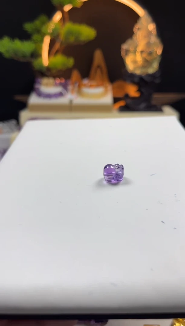 未镶嵌手链紫晶三*天然紫水晶貔貅单珠8mm