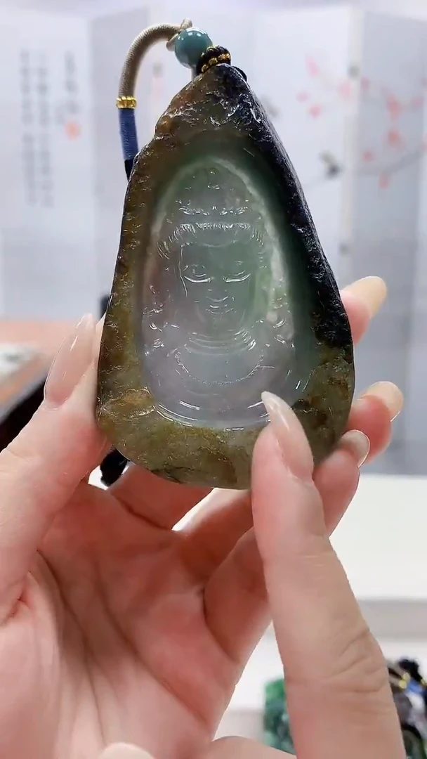 未镶嵌定制翡翠4917lr-毛货挂件109