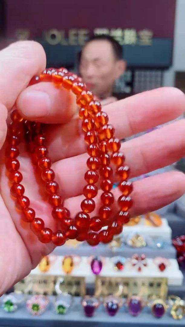 未镶嵌手链石榴石石榴石手链