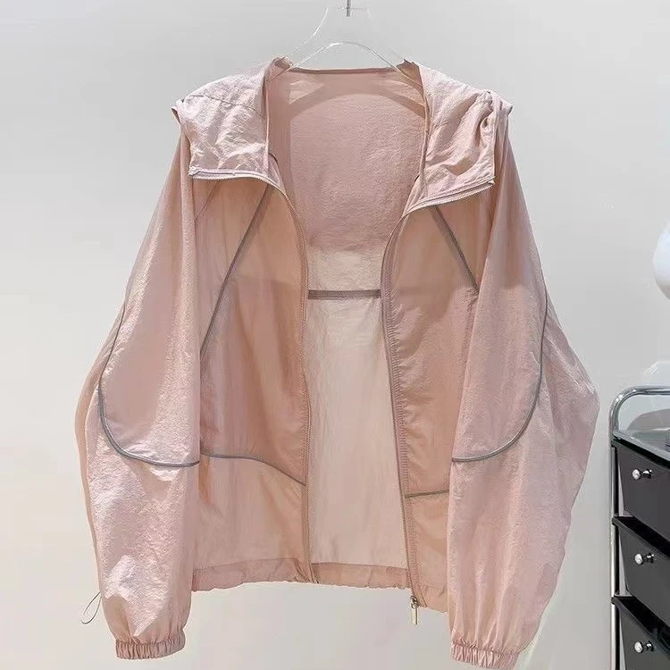 透气防晒衣女夏季薄款外套2025新款宽松百搭防晒服空调开衫外套