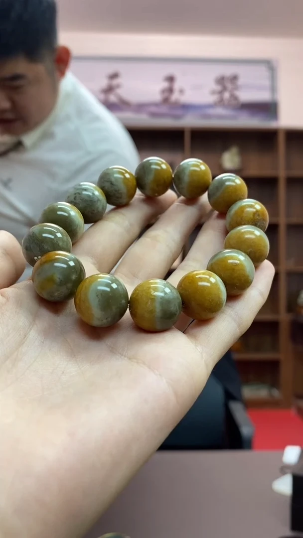 【闪购商品】岫岩河磨玉（透闪石质玉）手串未镶嵌河磨聚宝盆手串