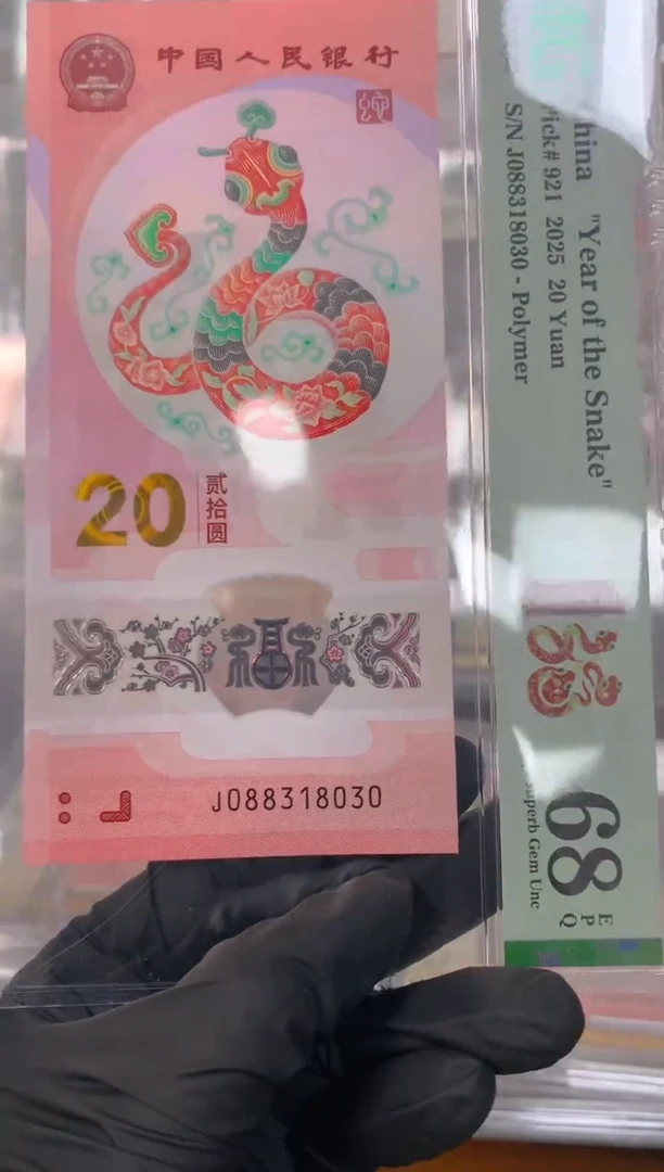 塑料2025蛇钞 真钞 评价封装 单张