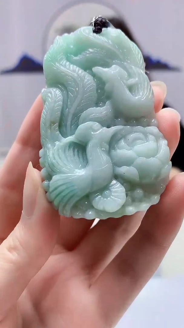 【闪购商品】定制翡翠未镶嵌4829zm-毛货挂件58