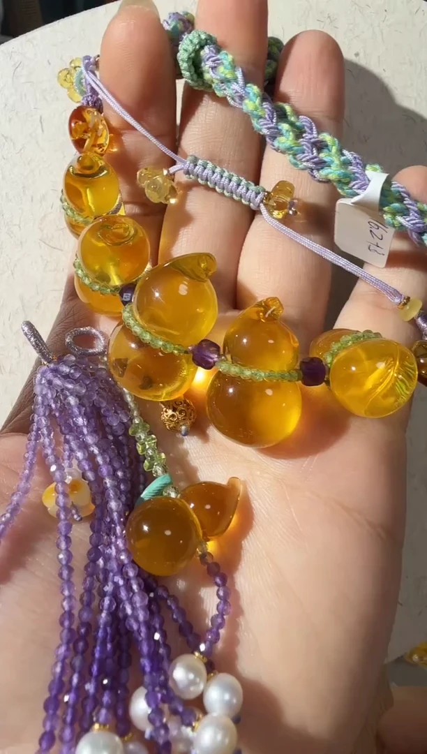 未镶嵌项链蜜蜡蜜蜡葫芦项链