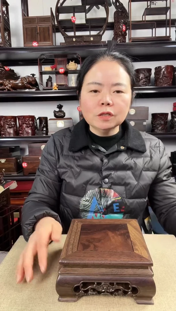 木灵芝正方老李红木工艺品