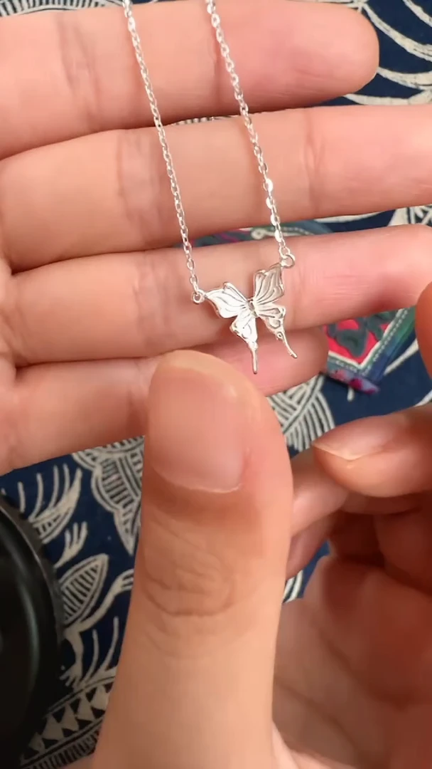 坠链均足银无新款蝴蝶套链