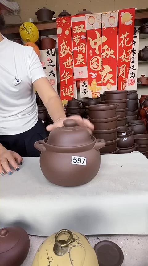 宜兴紫砂微瑕2升大肚煲597