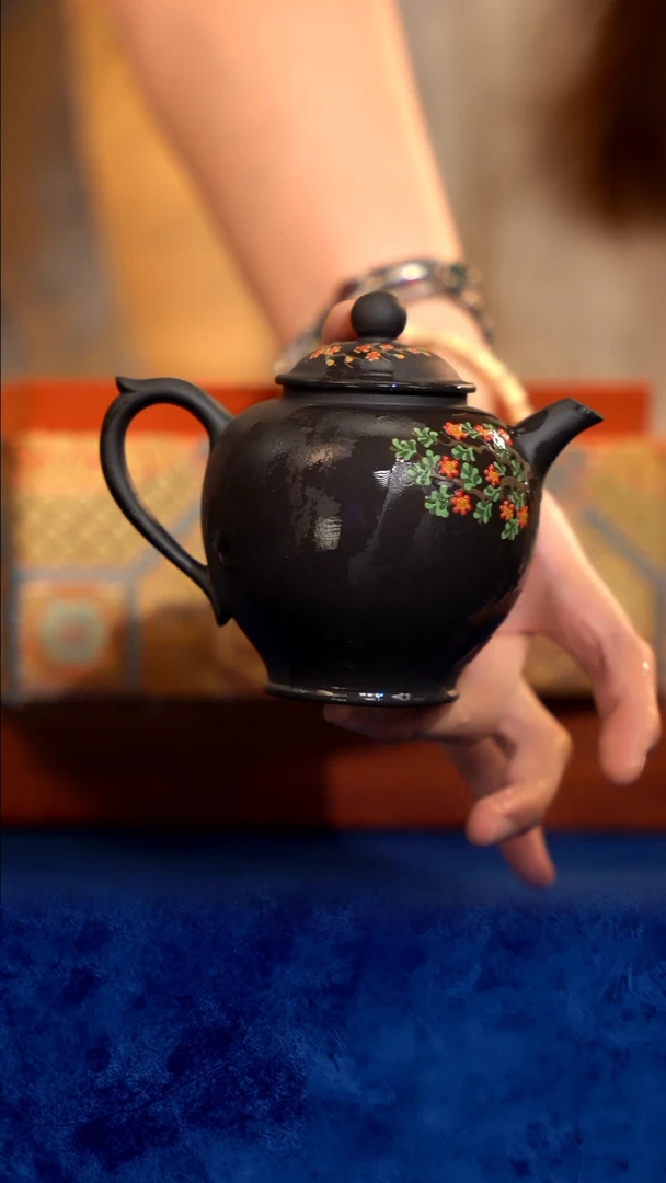 紫砂 宜兴紫砂 QMJ 泥绘  神鸟