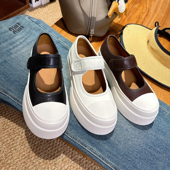 欧货女鞋2025新款真皮法式森系时尚休闲鞋洛丽塔风魔术贴玛丽珍鞋