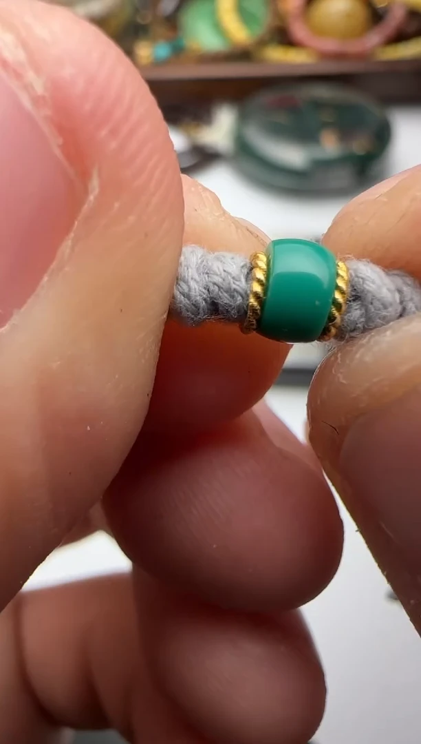 足金镶嵌绿松石配饰配饰