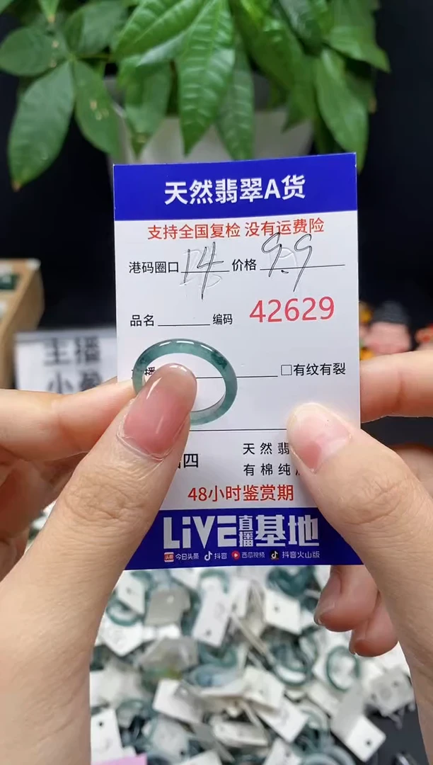 翡翠戒指未镶嵌 天然翡翠戒2629