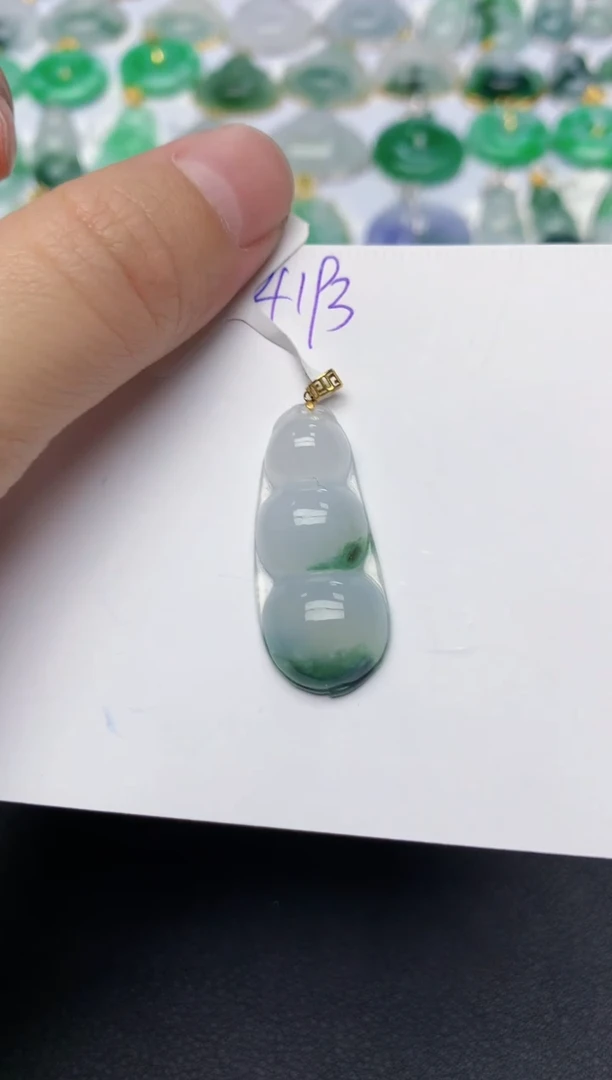 颈饰18K金镶嵌翡翠天然缅甸A货翡翠百元以上9元证书费自理