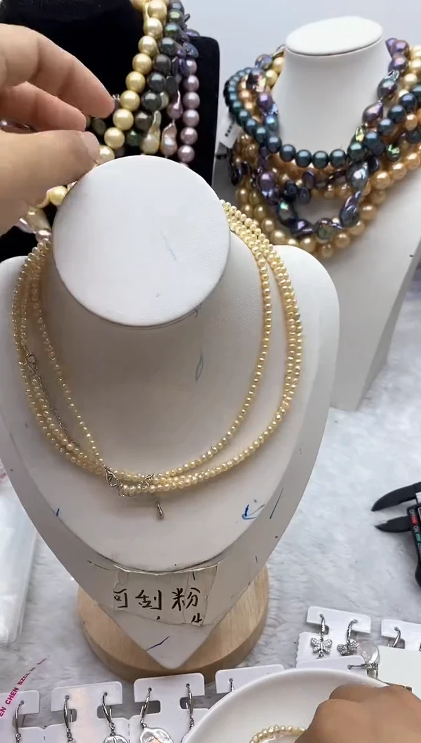 【闪购商品】淡水珍珠颈饰钛钢40