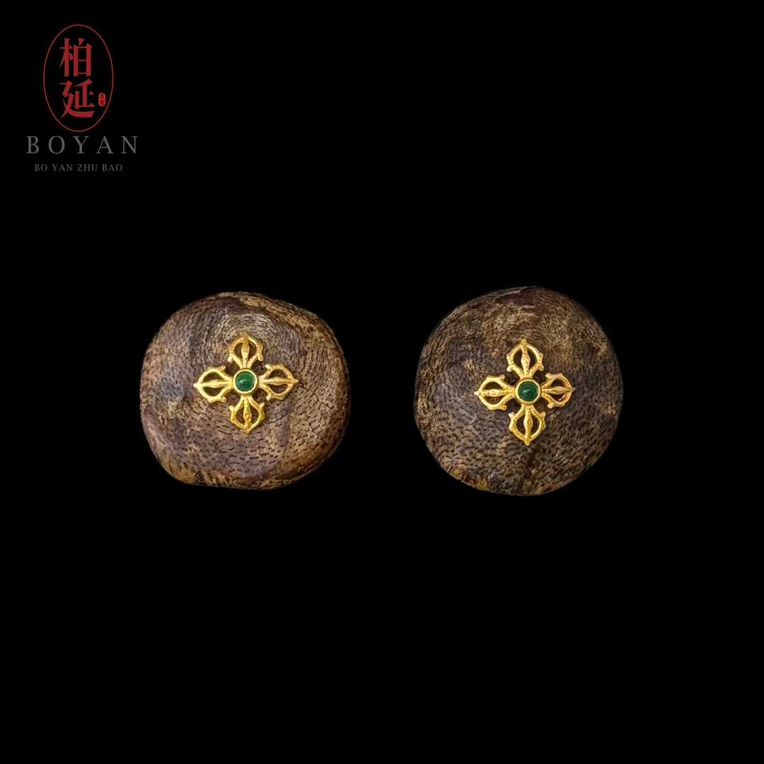 【牛货】高品沉香耳饰纯手工精美镶嵌女款时尚百搭新中式国潮BY2414