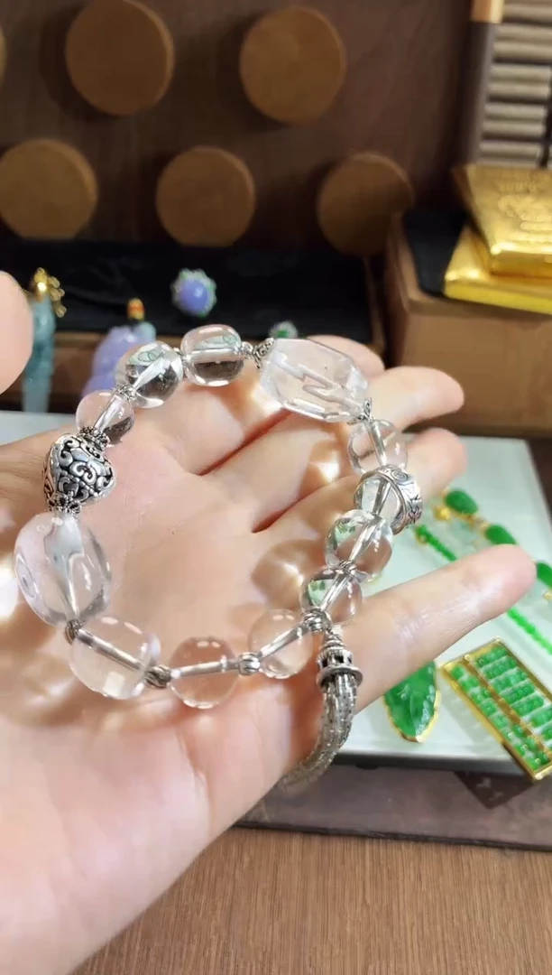 银S925镶嵌手串水晶手饰