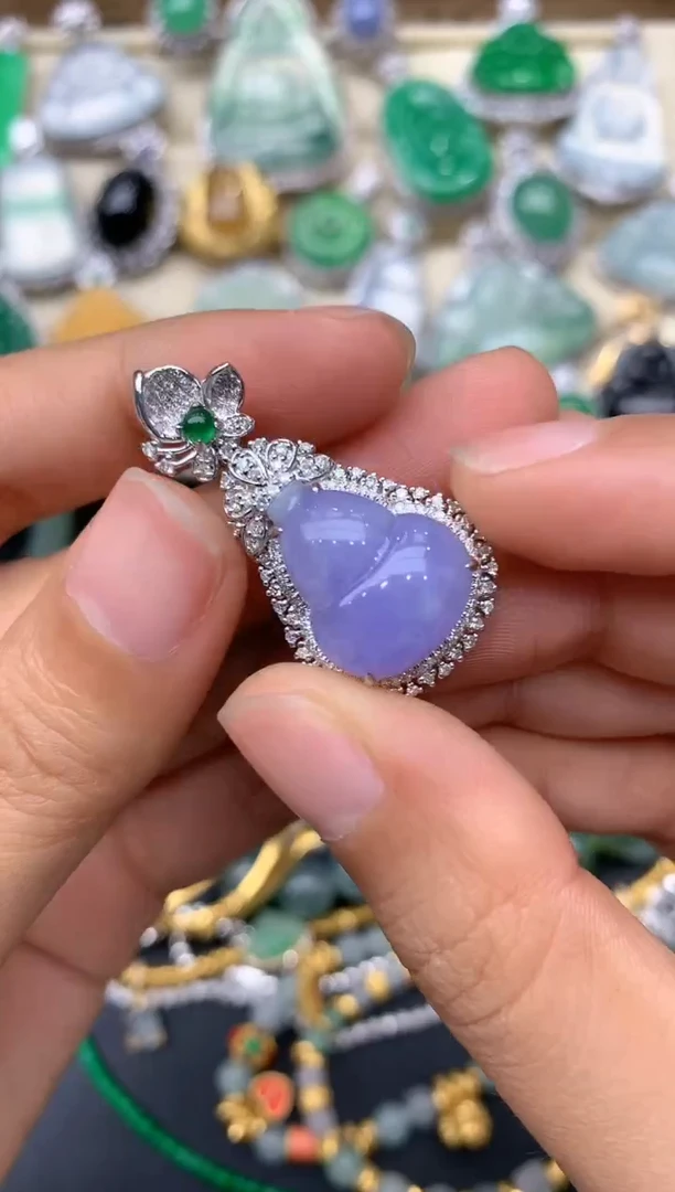 【闪购商品】翡翠颈饰18K金镶嵌129-中国好珍宝