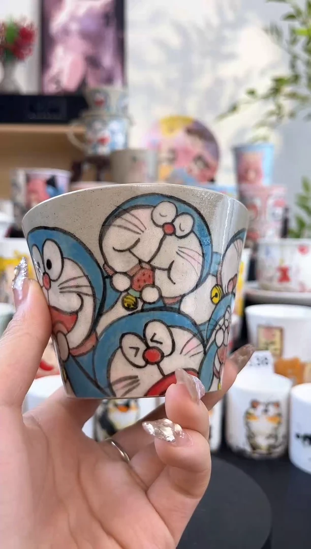 【闪购商品】摆件手工手绘陶瓷小杯杯