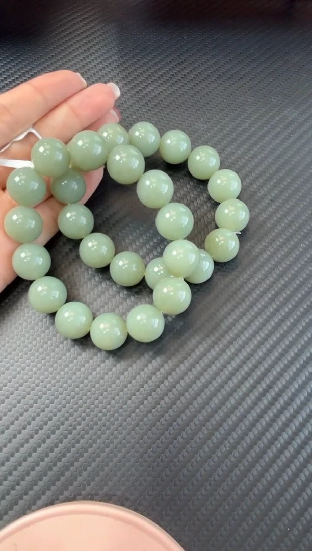 未镶嵌手串和田玉且末微色差近矿卡16多样性发货拍一发一j