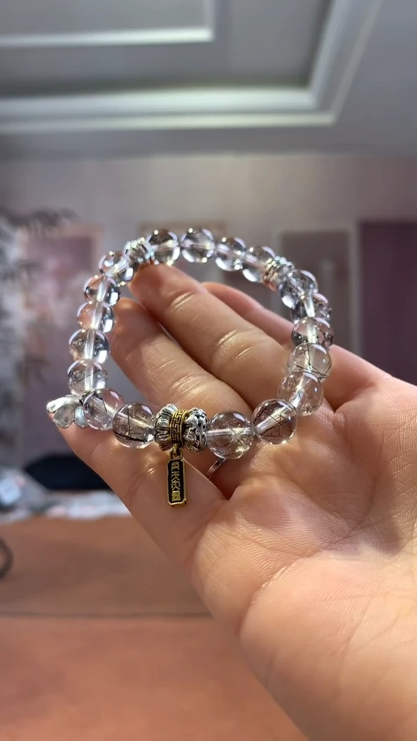 【闪购商品】水晶手串未镶嵌黑发晶单圈