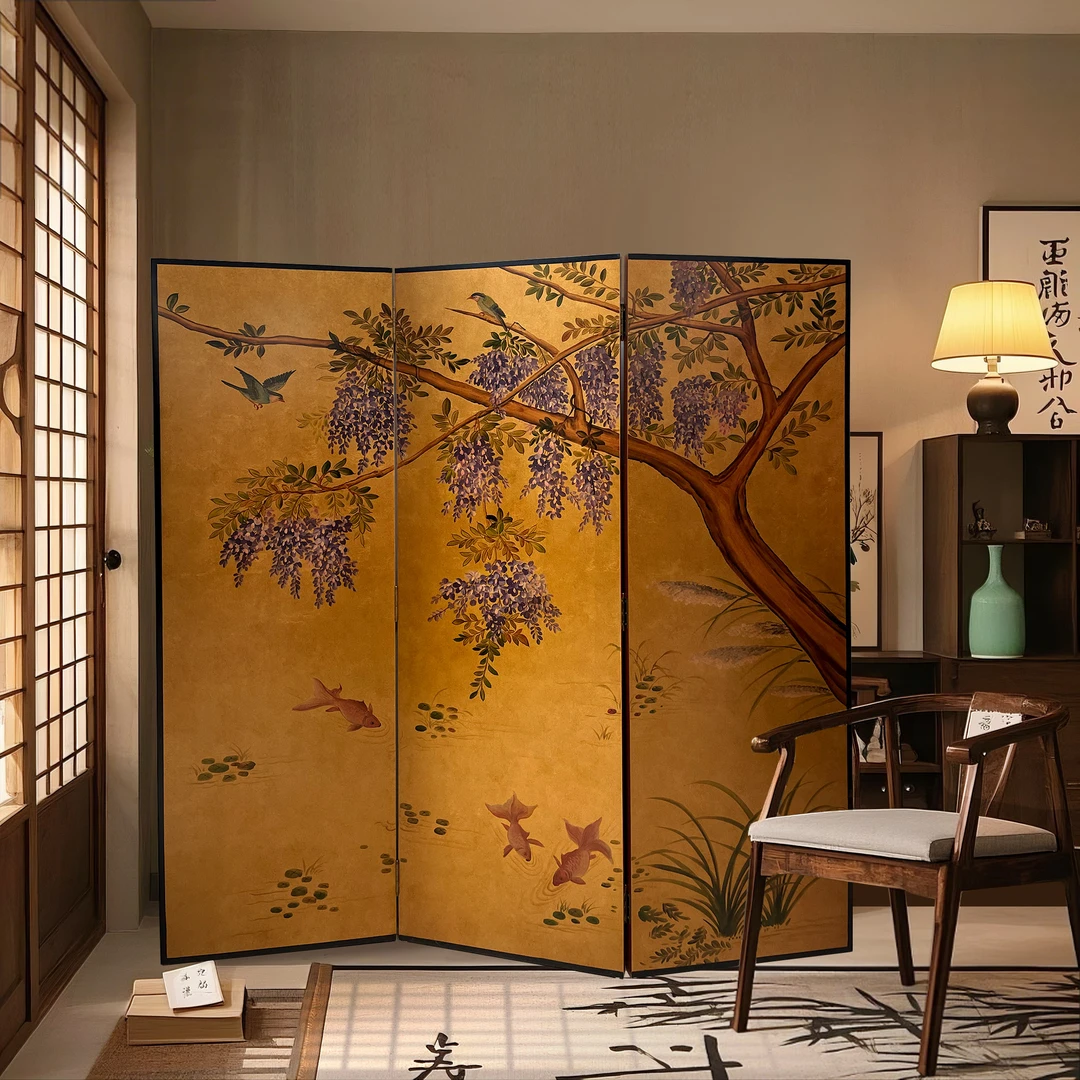 TS585花鸟屏风高180*宽60cm*3片