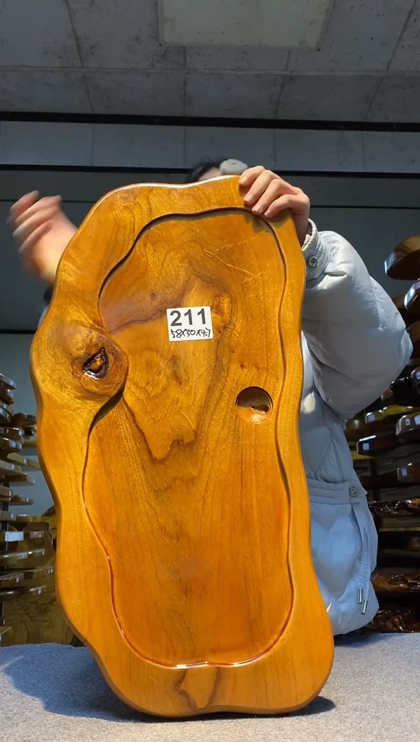 实木原木茶盘 一物一拍(不含配件）