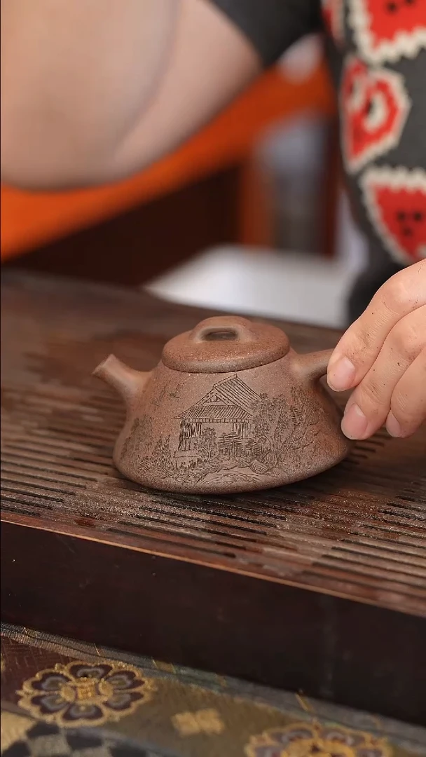 茶壶紫砂原矿手工制作