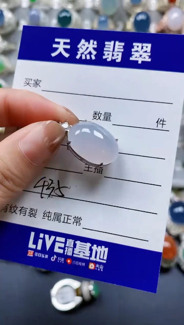 翡翠银S925镶嵌颈饰0434