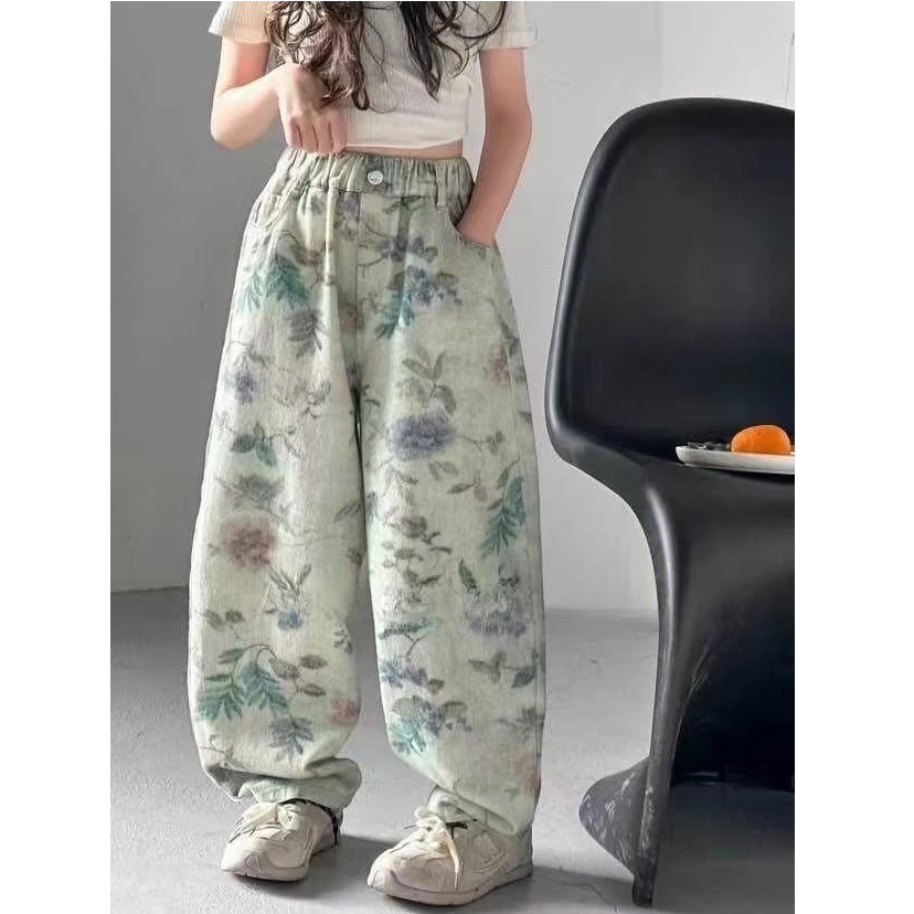 女童牛仔裤2025春秋装新款儿童春季外穿百搭长裤女孩洋气春装裤子