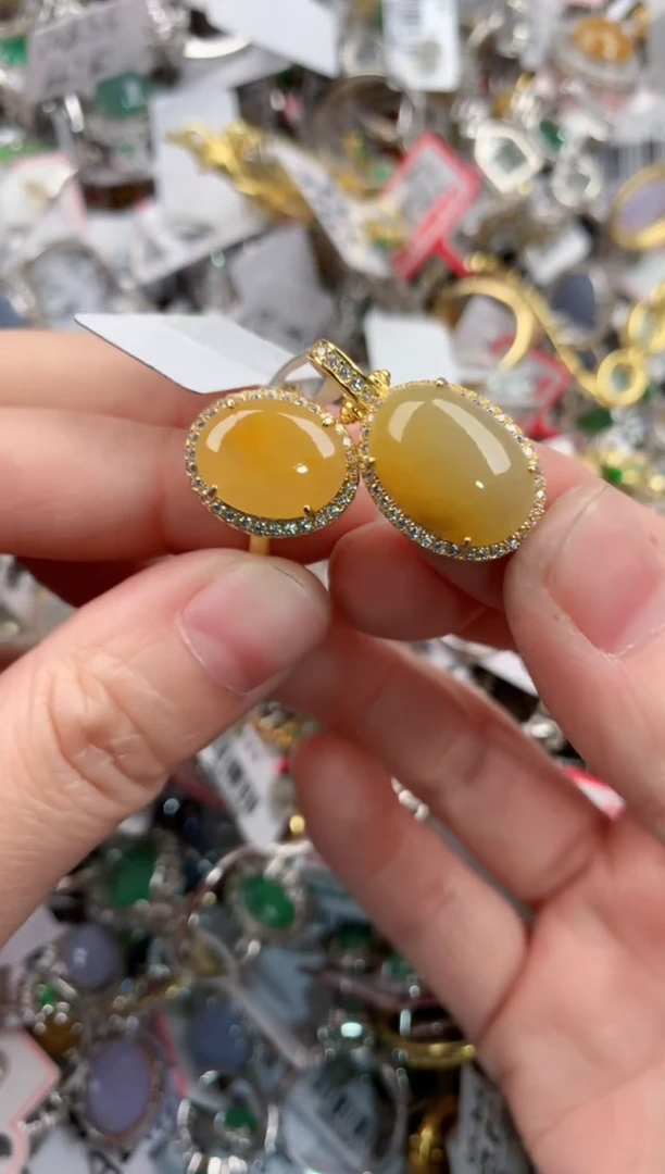 银S925镶嵌戒指翡翠8888----3