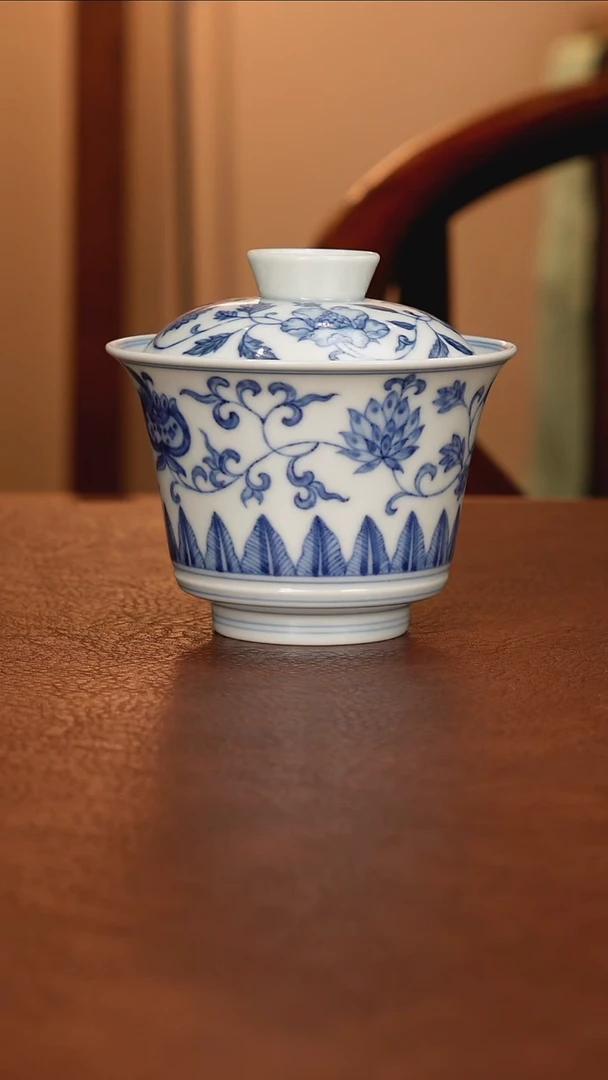 景德镇瓷器，青花瓷手绘茶具~