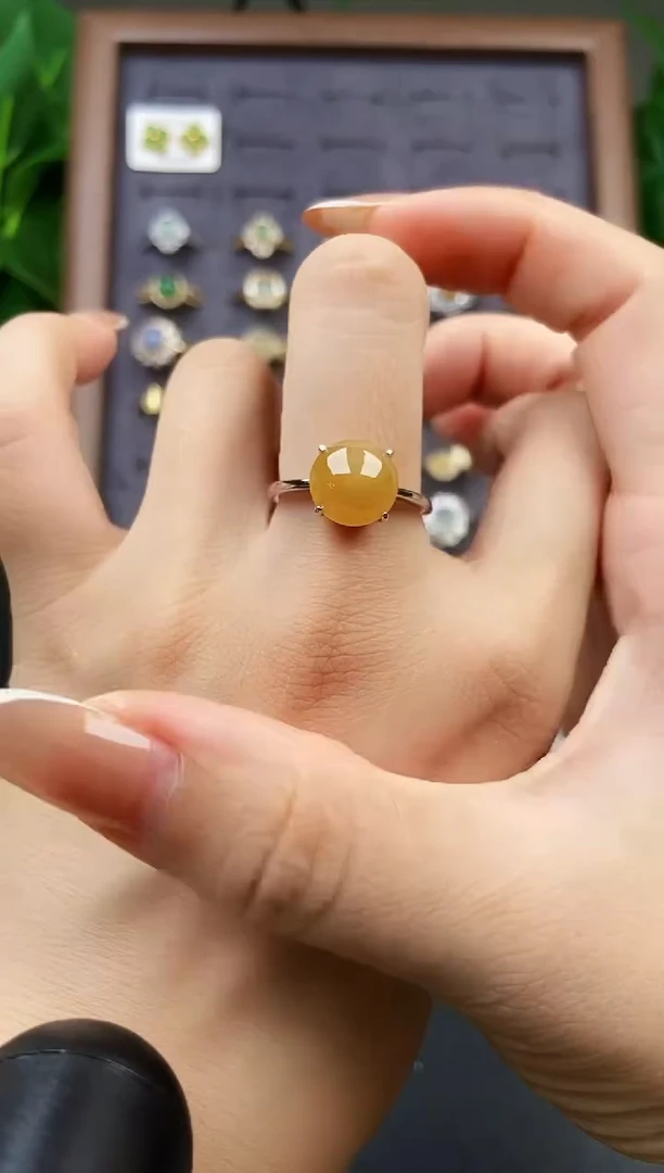 银S925镶嵌戒指翡翠12