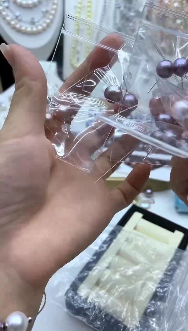 银S925镶嵌淡水珍珠耳饰多样性发其一