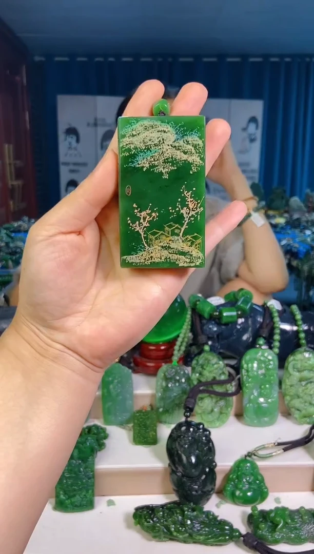 和田玉未镶嵌挂件1