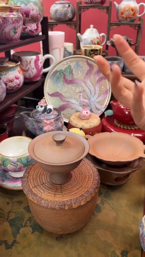 【闪购商品】老陶泥仿古高足盖碗