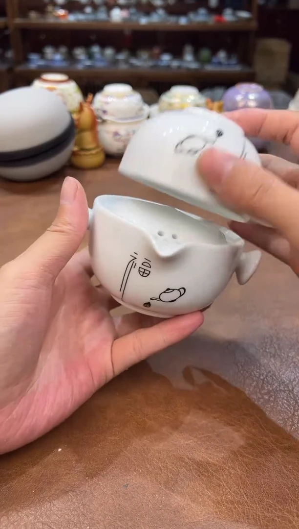 真的很便宜会开片的旅行茶具