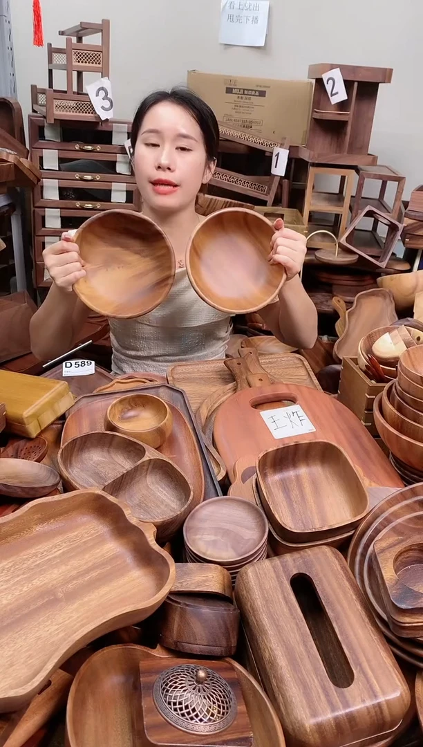 木 南美胡桃木碗20*7cm  内销