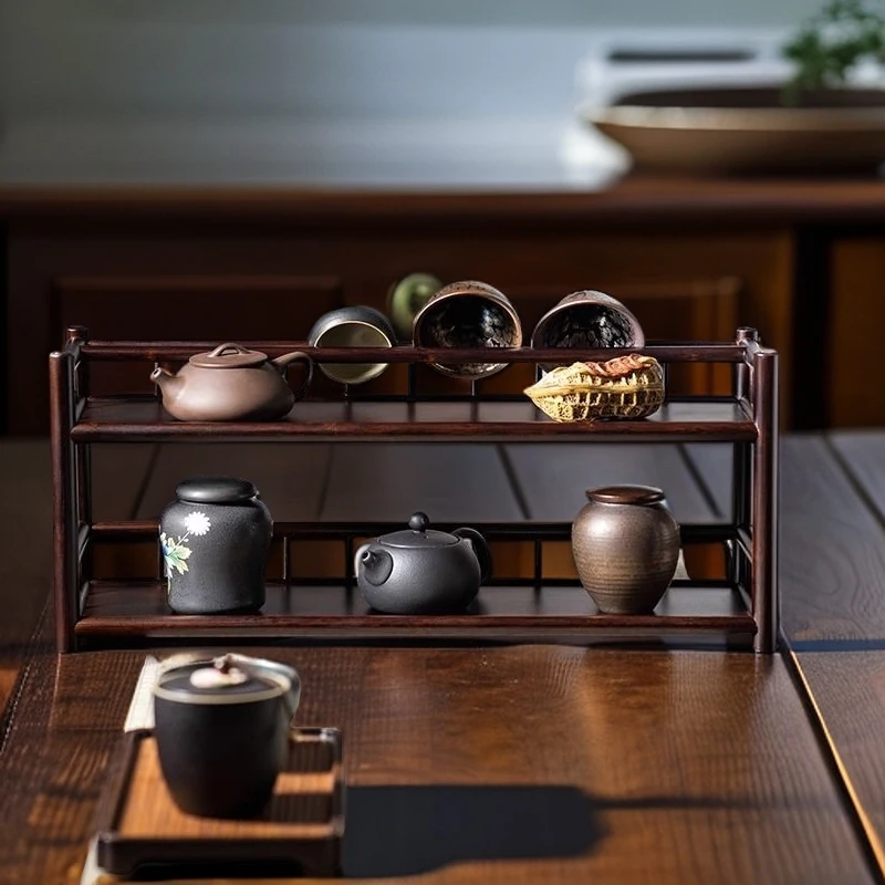 茶杯沥水收纳架茶桌茶架杯子置物架茶桌茶台置物架紫砂壶摆放架