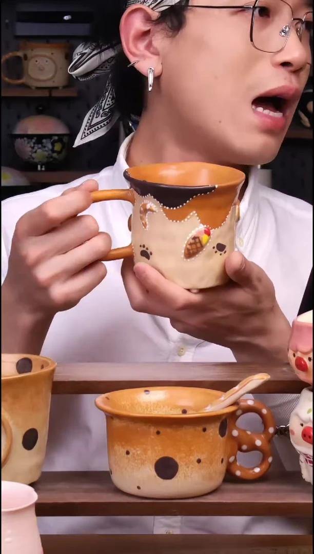 杯子景德镇可爱设计师款陶瓷