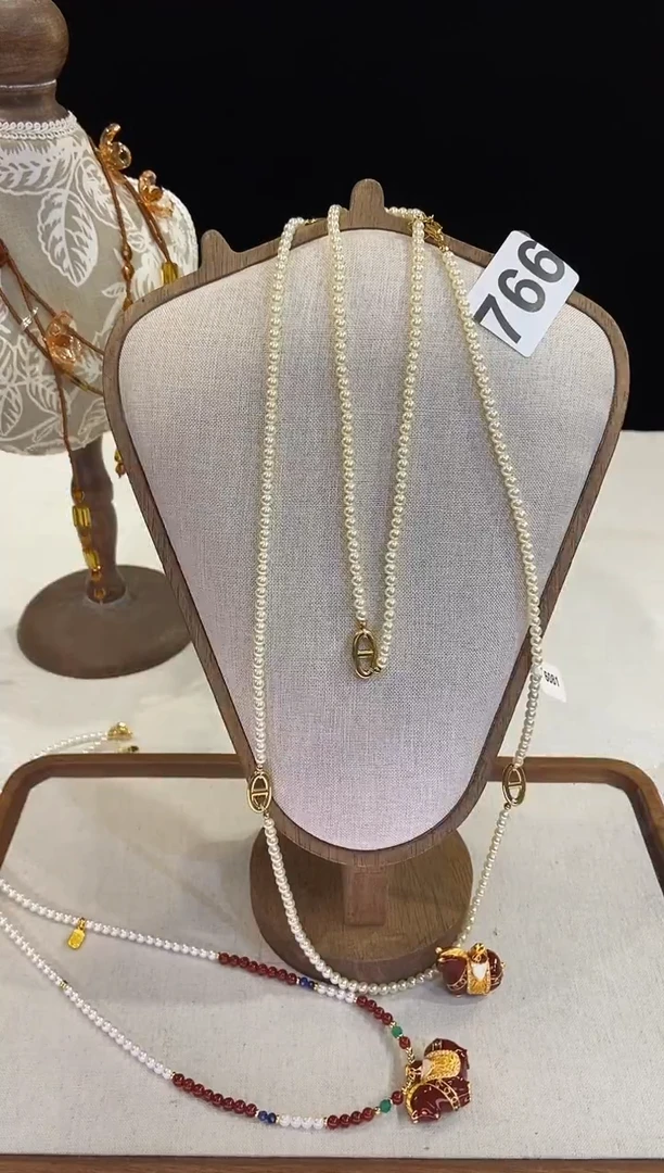 项链钛钢淡水珍珠766