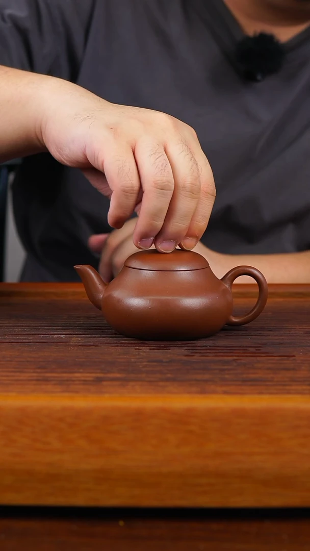 茶壶紫砂紫朱泥大满梨壶150CC