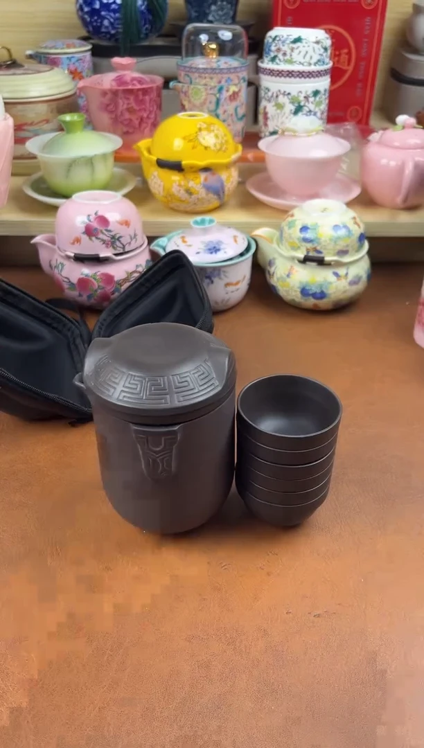 陶陶瓷茶具摆件旅行套组