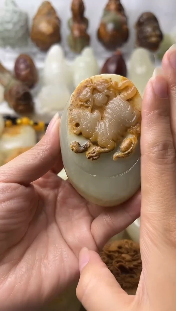石材方解石棉纹正常不退换虎微瑕