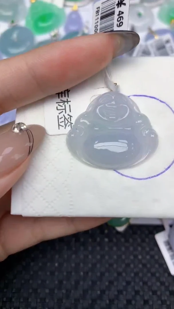 颈饰18K金镶嵌翡翠天然缅甸翡翠a货百元以上9元证书费自理