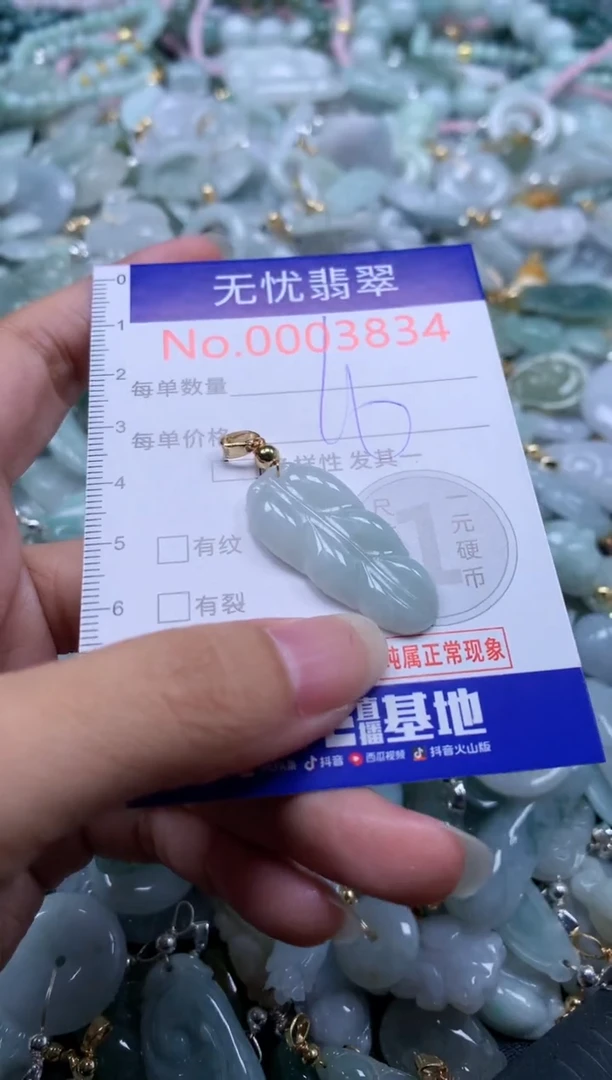 翡翠未镶嵌吊坠(不含链)3834