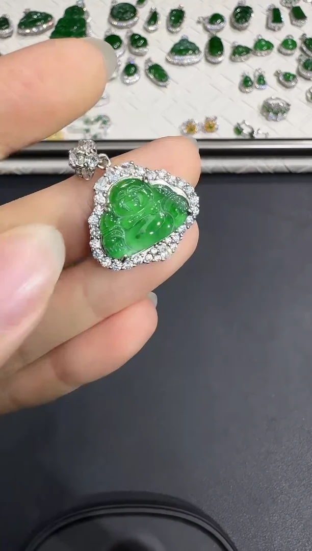 颈饰银S925镶嵌翡翠X1120-886-153