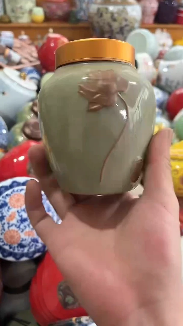 陶瓷茶叶罐密封罐防潮罐陶瓷茶叶罐密封罐防潮罐